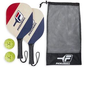 Fila Pickleball Starter Set 2 Paddles with Balls & Mesh Bag NWT